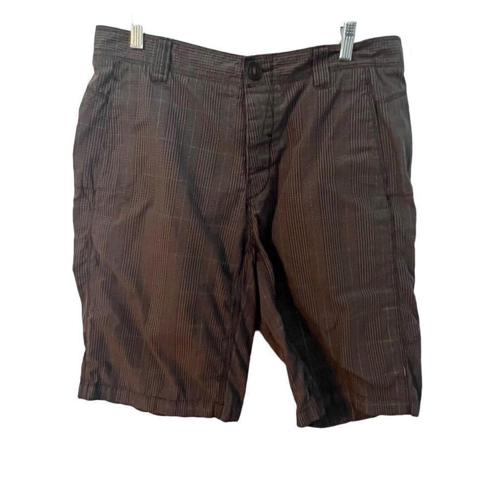 The North Face Men's Gray Plaid Striped Chino Shorts Size 36 Outdoor Casual